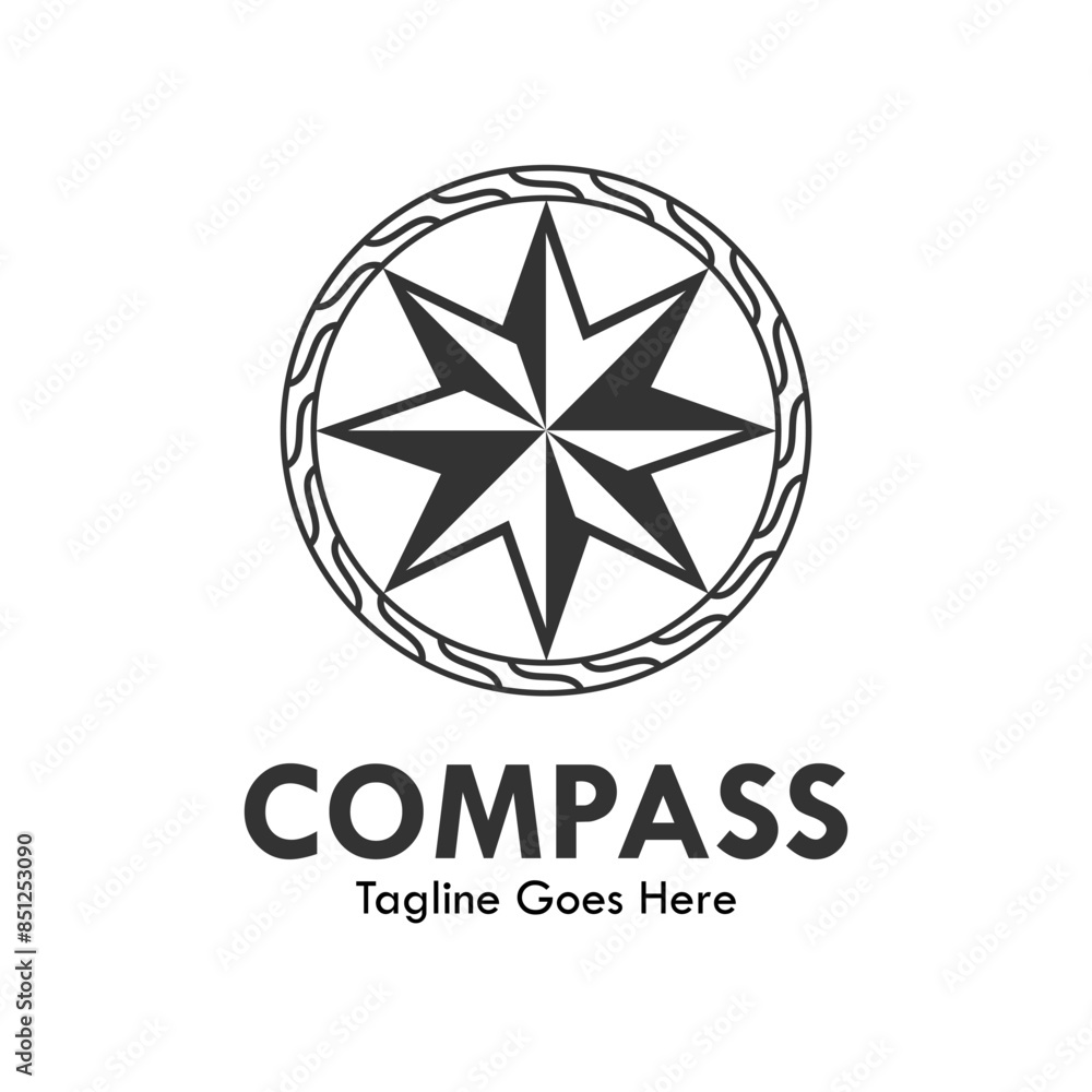Compass design logo template illustration Compass design logo template illustration