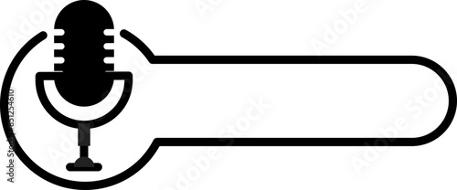 Podcast Mic Icon Illustration