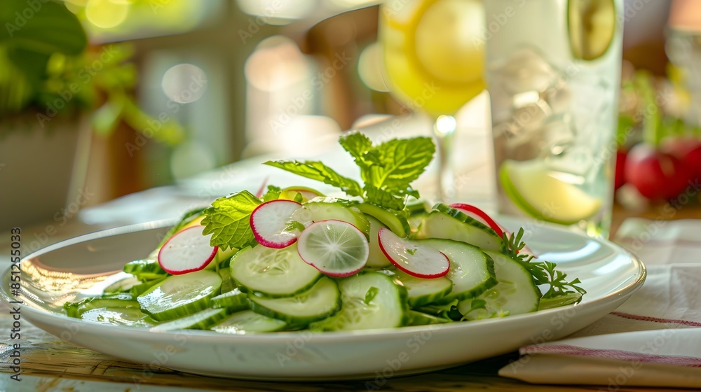 Salad with cucumbers and radishes img Salad with cucumbers and radishes img