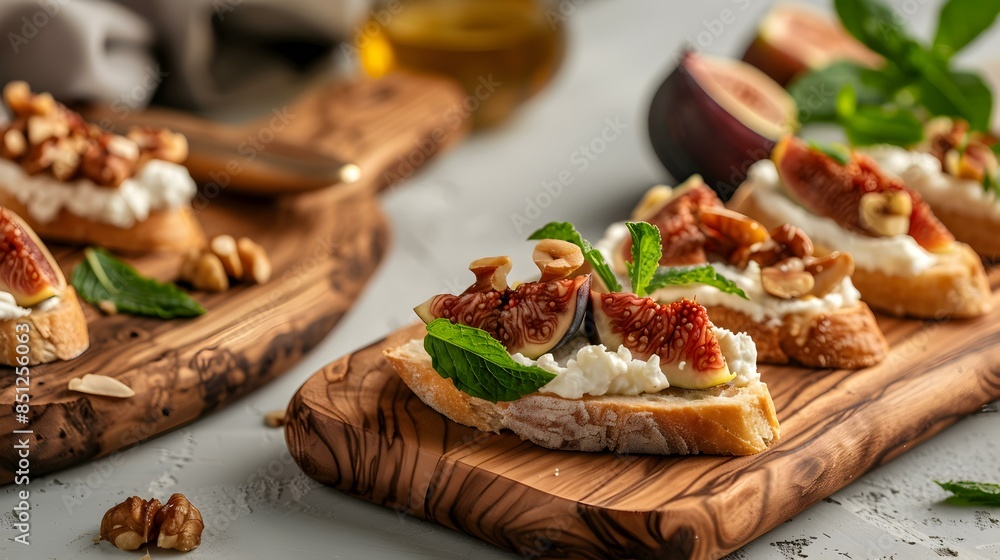 Bruschetta with figs and goat cheese picture Bruschetta with figs and goat cheese picture