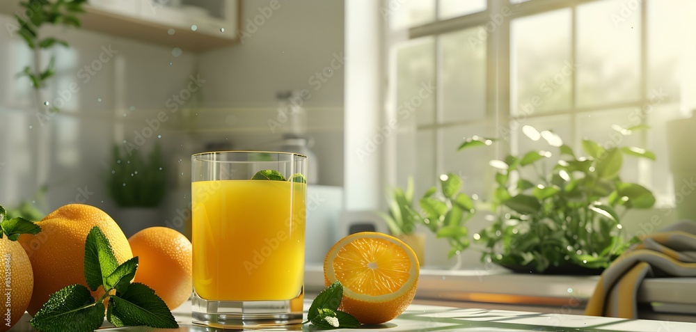 Fototapeta premium Freshly squeezed orange juice picture