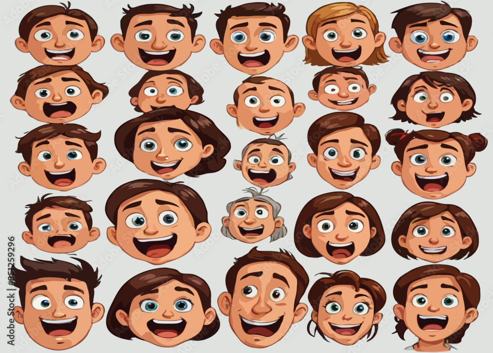 different facial expression of different people. different facial expression of different people.