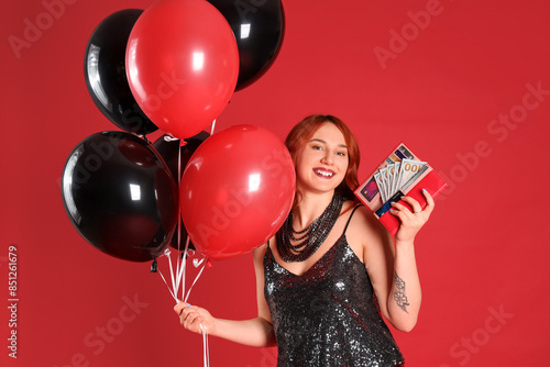 Beautiful young woman with ...