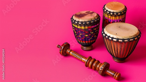Capoeira Instruments, Berimbau and Pandeiro photo