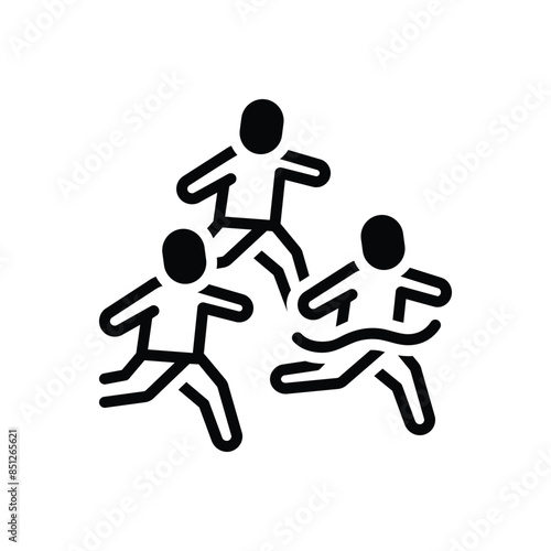 Black solid icon for competition 