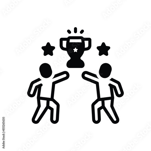 Black solid icon for contestant 