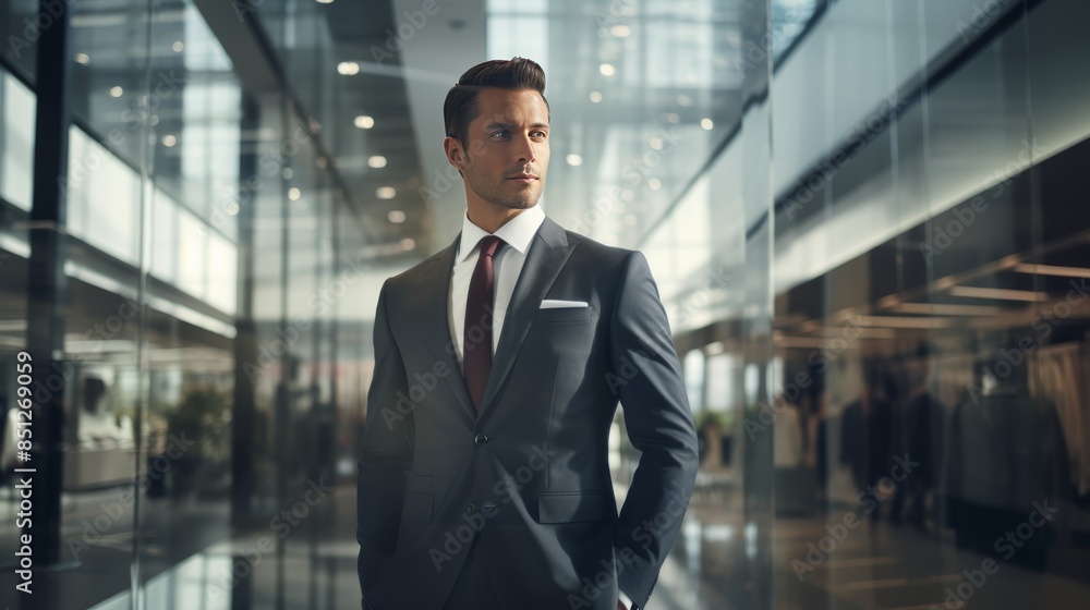 businessman in a modern office, dressed in a stylish suit, reflecting the latest fashion trends. businessman in a modern office, dressed in a stylish suit, reflecting the latest fashion trends.