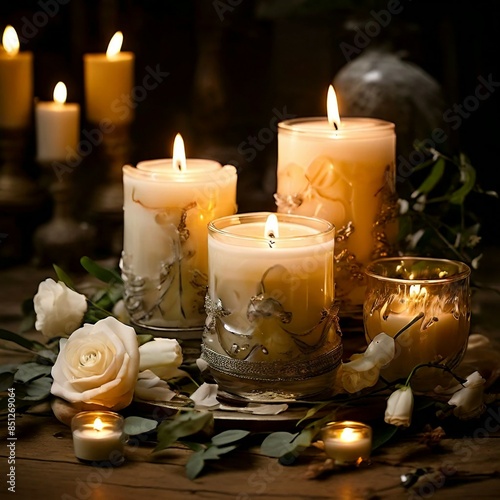 Wallpaper Mural Good night beautiful candles Torontodigital.ca