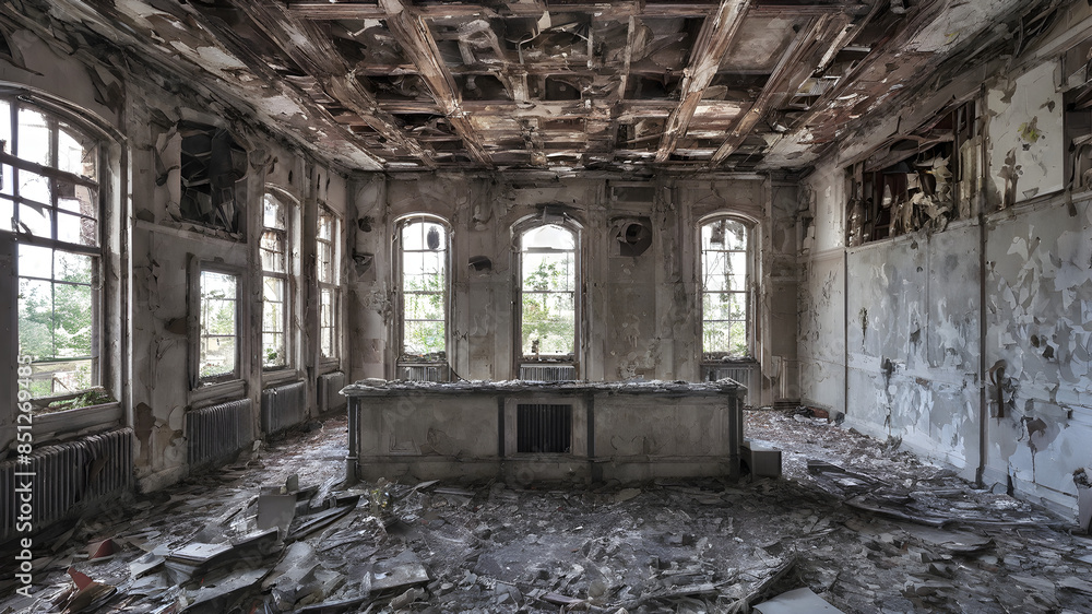 Capture the hidden beauty of an abandoned building. Capture the hidden beauty of an abandoned building.