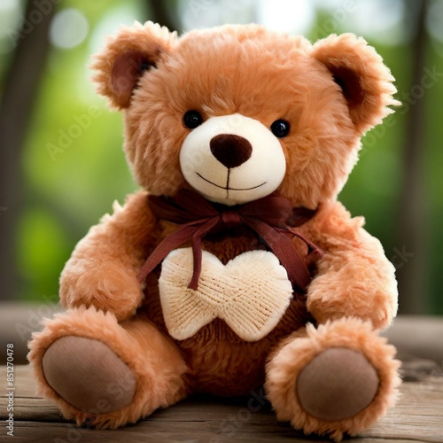 Wallpaper Mural teddy bear with heart Torontodigital.ca