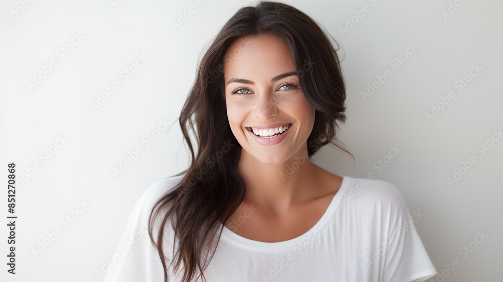 woman's confident smile that radiates self-assurance and inner strength. woman's confident smile that radiates self-assurance and inner strength.