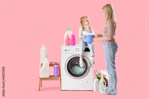 Happy mother and her little...