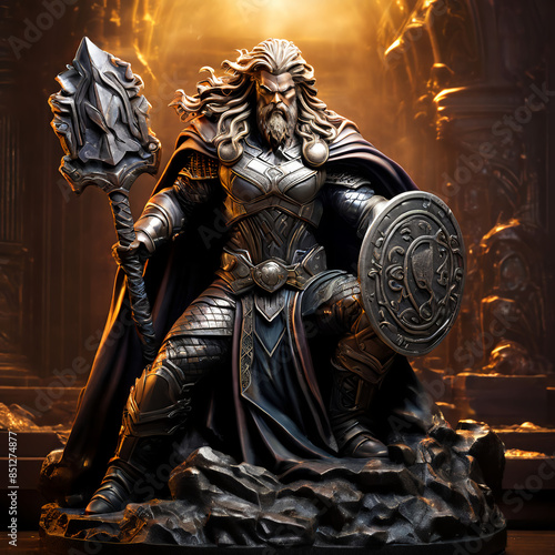 Asgard Thor Statue아스가르드 토르 조각상 Generative AI