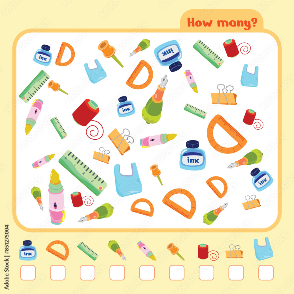 learning tools how many obiect learn number find