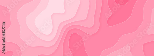 Abstract pink papercut background.