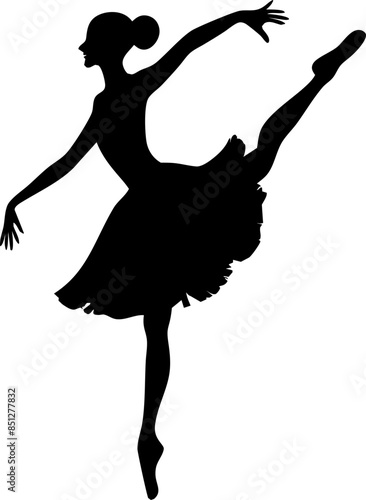 Ballet dance ballerina solid silhouette