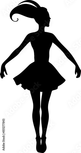 Ballet dance ballerina solid silhouette