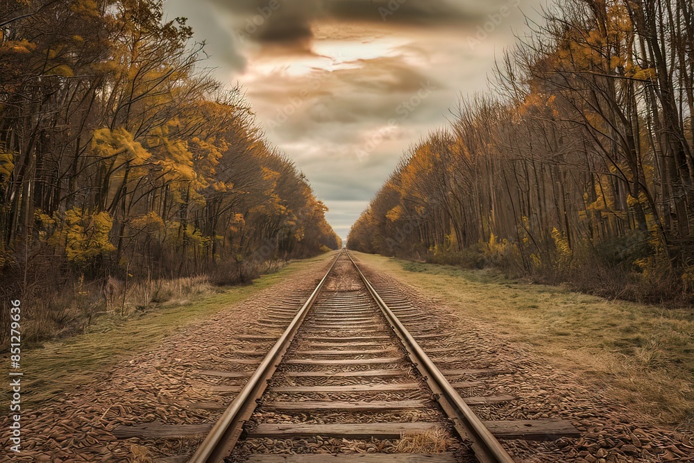 Fototapeta premium empty old railway