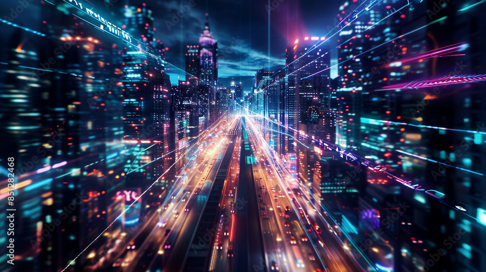 Digital signature overlay on night cityscape, abstract glowing lines, high-tech urban environment, detailed and bright, futuristic design Digital signature overlay on night cityscape, abstract glowing lines, high-tech urban environment, detailed and bright, futuristic design