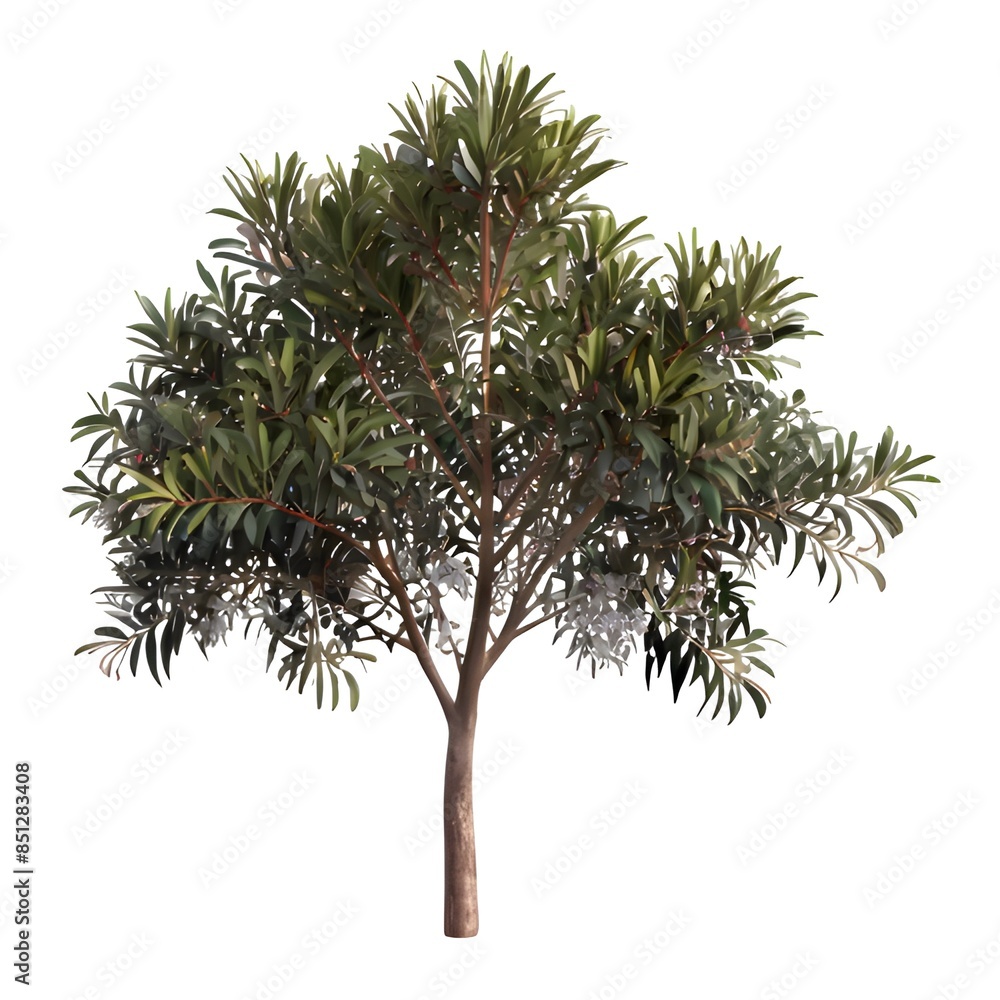 3d illustration of Corymbia ficifolia tree isolated on transparent background. 3d illustration of Corymbia ficifolia tree isolated on transparent background.