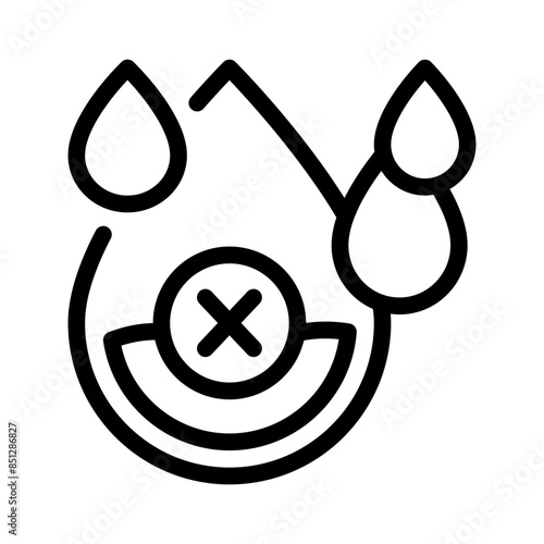no potable line icon