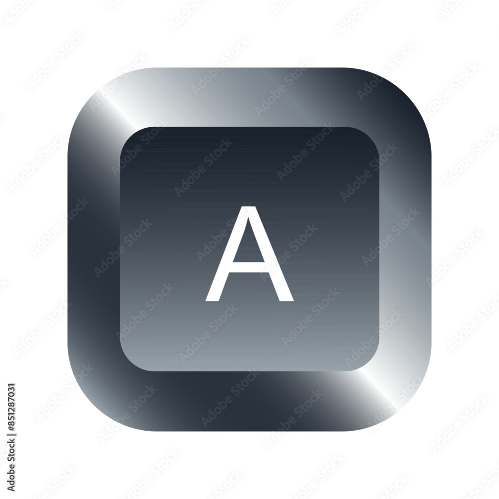 QWERTY button on laptop. Vector. A-letter keyboard with a simple editable design. QWERTY button on laptop. Vector. A-letter keyboard with a simple editable design.