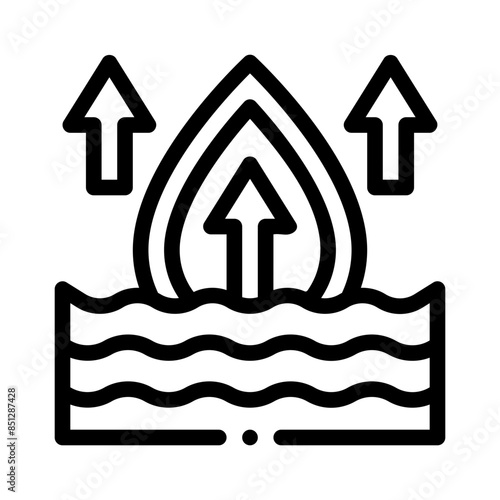 evaporation line icon