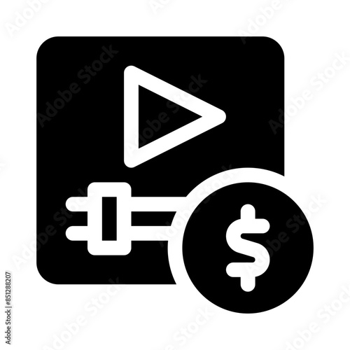 monetization glyph icon