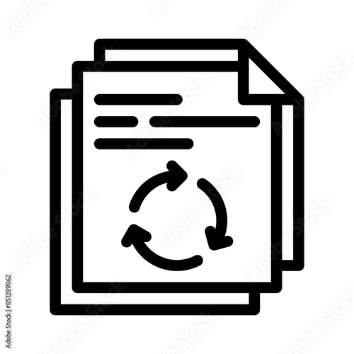 paper recycle line icon