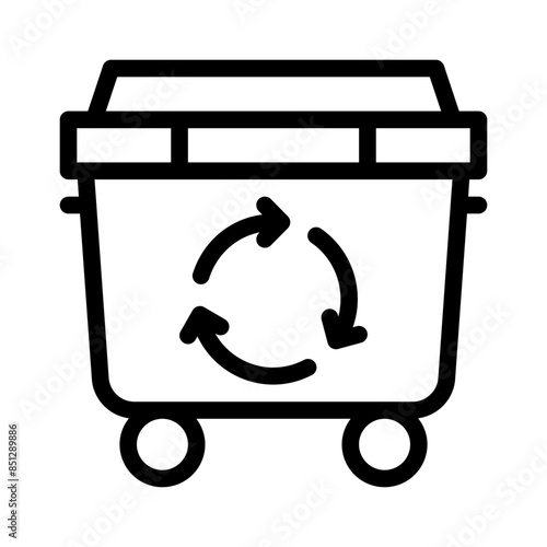 recycle bin line icon