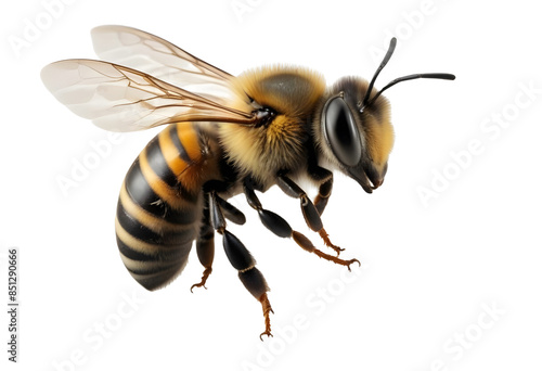 bee on white background