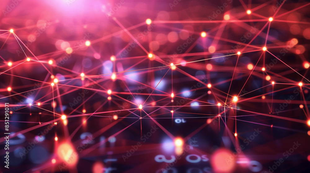Abstract representation of the Internet with interconnected data lines, glowing nodes, high-tech digital web, detailed, bright and vibrant Abstract representation of the Internet with interconnected data lines, glowing nodes, high-tech digital web, detailed, bright and vibrant