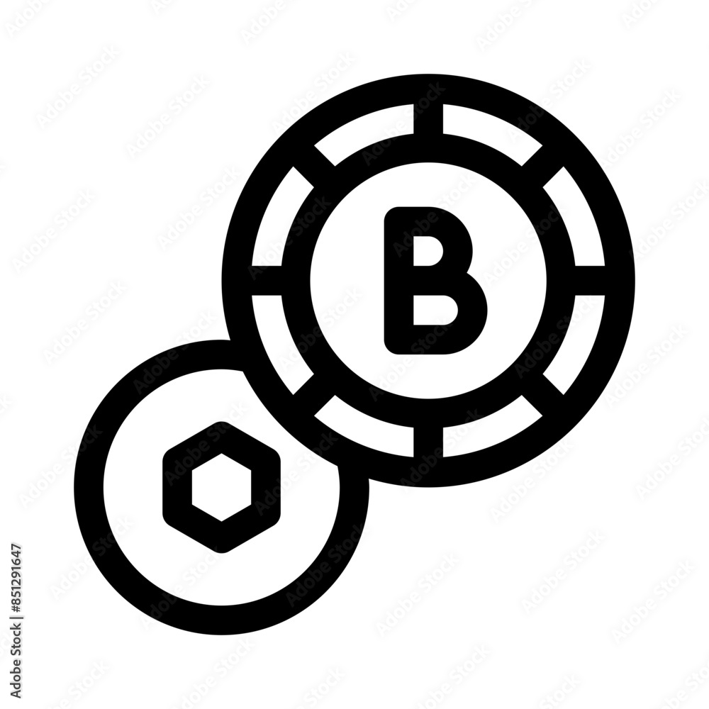 bitcoin line icon bitcoin line icon