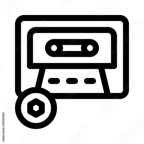 cassette line icon