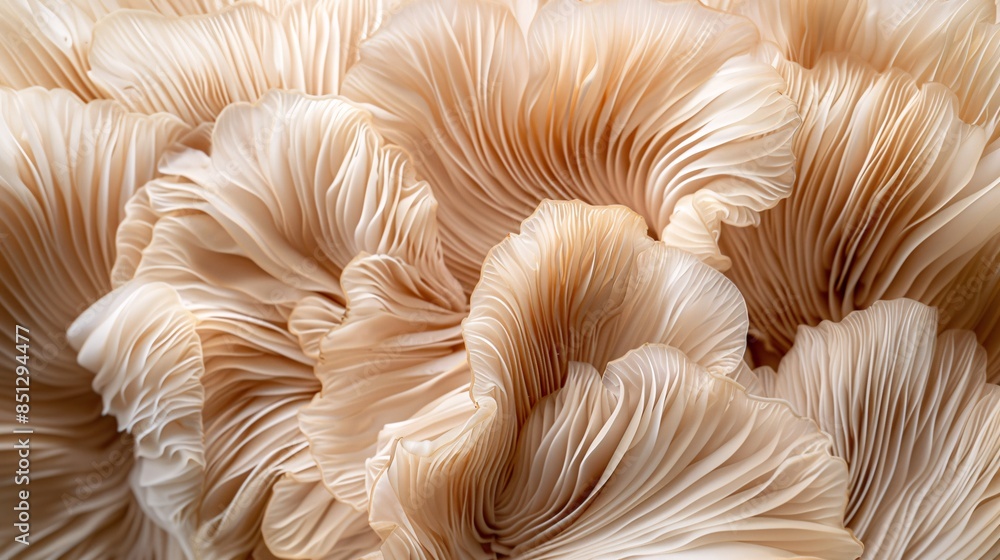 Freshly harvested Lion's Mane mushrooms in a close-up macro. Freshly harvested Lion's Mane mushrooms in a close-up macro.