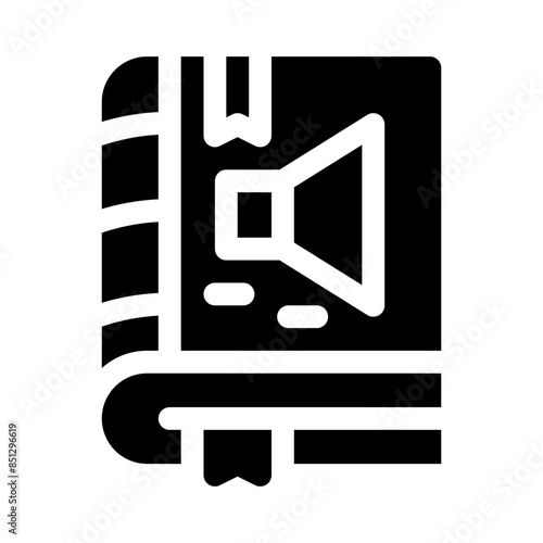 audio book glyph icon