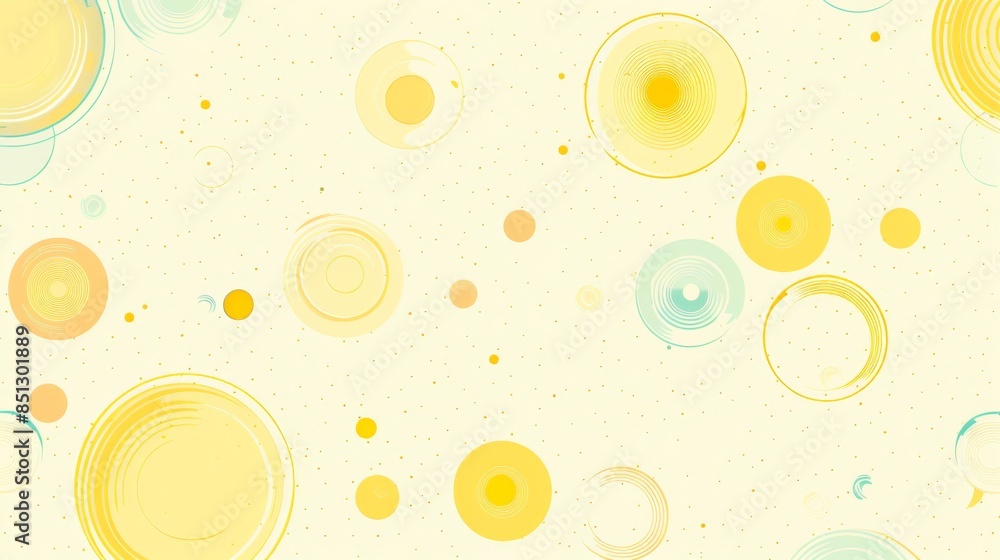 Light yellow background with floral border Light yellow background with floral border
