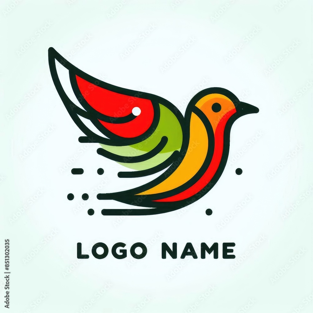Obraz premium Bird Logo: Elegance and Freedom in Design