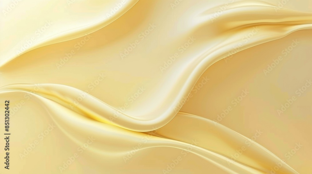 Fototapeta premium Light yellow background with wave-like lines