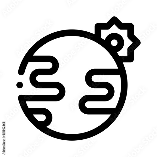 greenhouse effect line icon