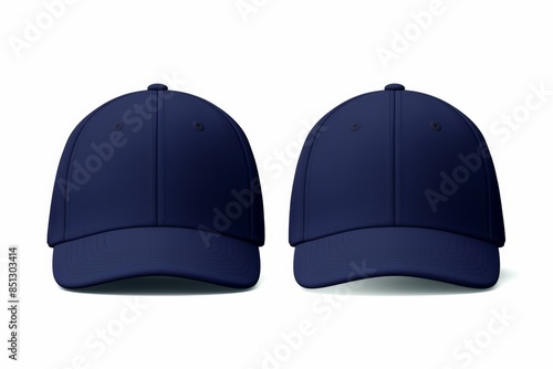 Dark blue baseball cap front and back cut out