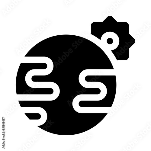 greenhouse effect glyph icon