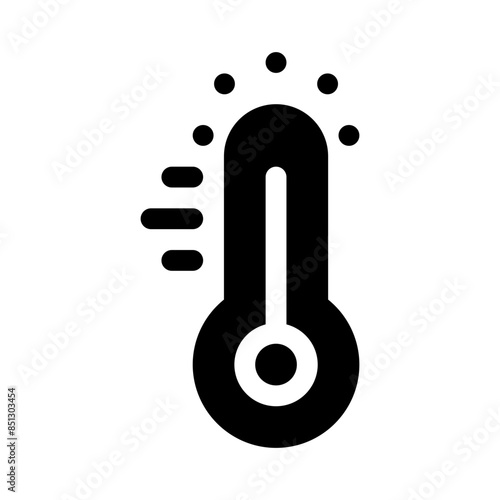 overheating glyph icon