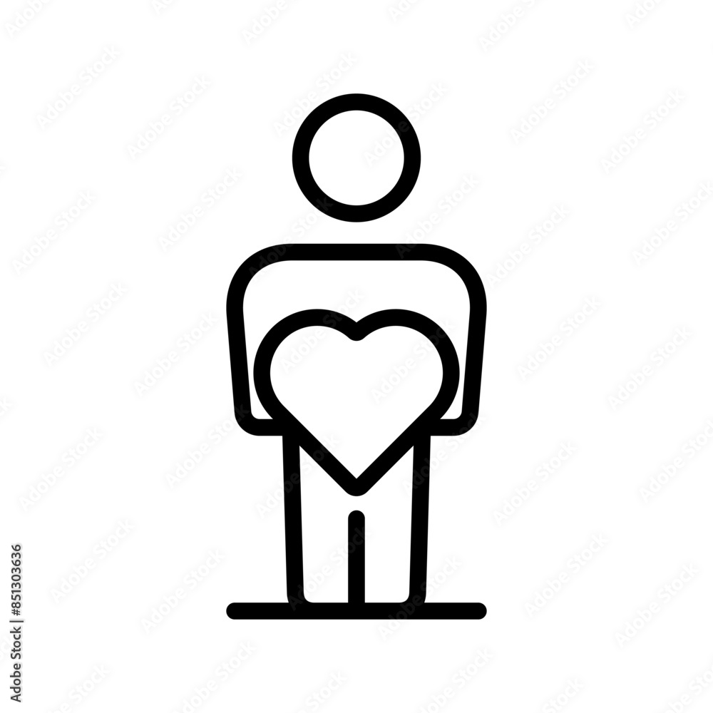 care fellow humans icon line vector design illustration template care fellow humans icon line vector design illustration template
