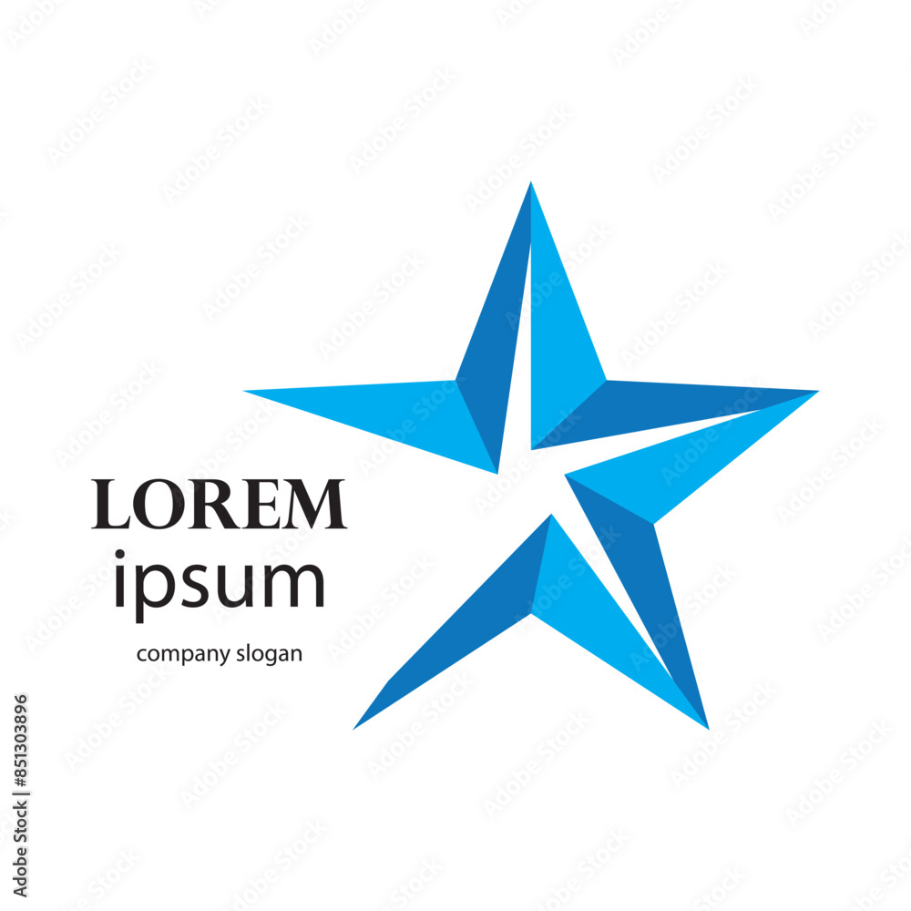 Obraz premium successful victory star logo design