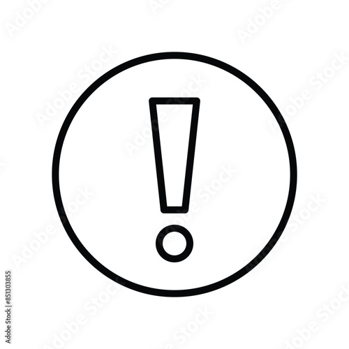 exclamation icon vector template design flat and simple