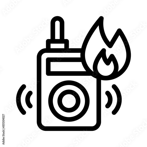 walkie talkie line icon