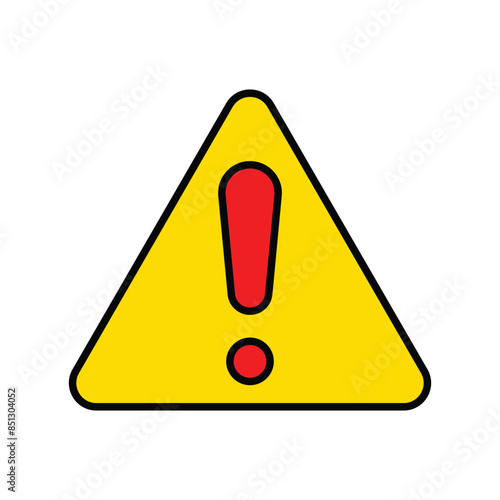 exclamation icon vector template design flat and simple