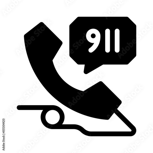 911 glyph icon