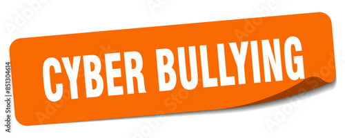 cyber bullying sticker. cyber bullying label